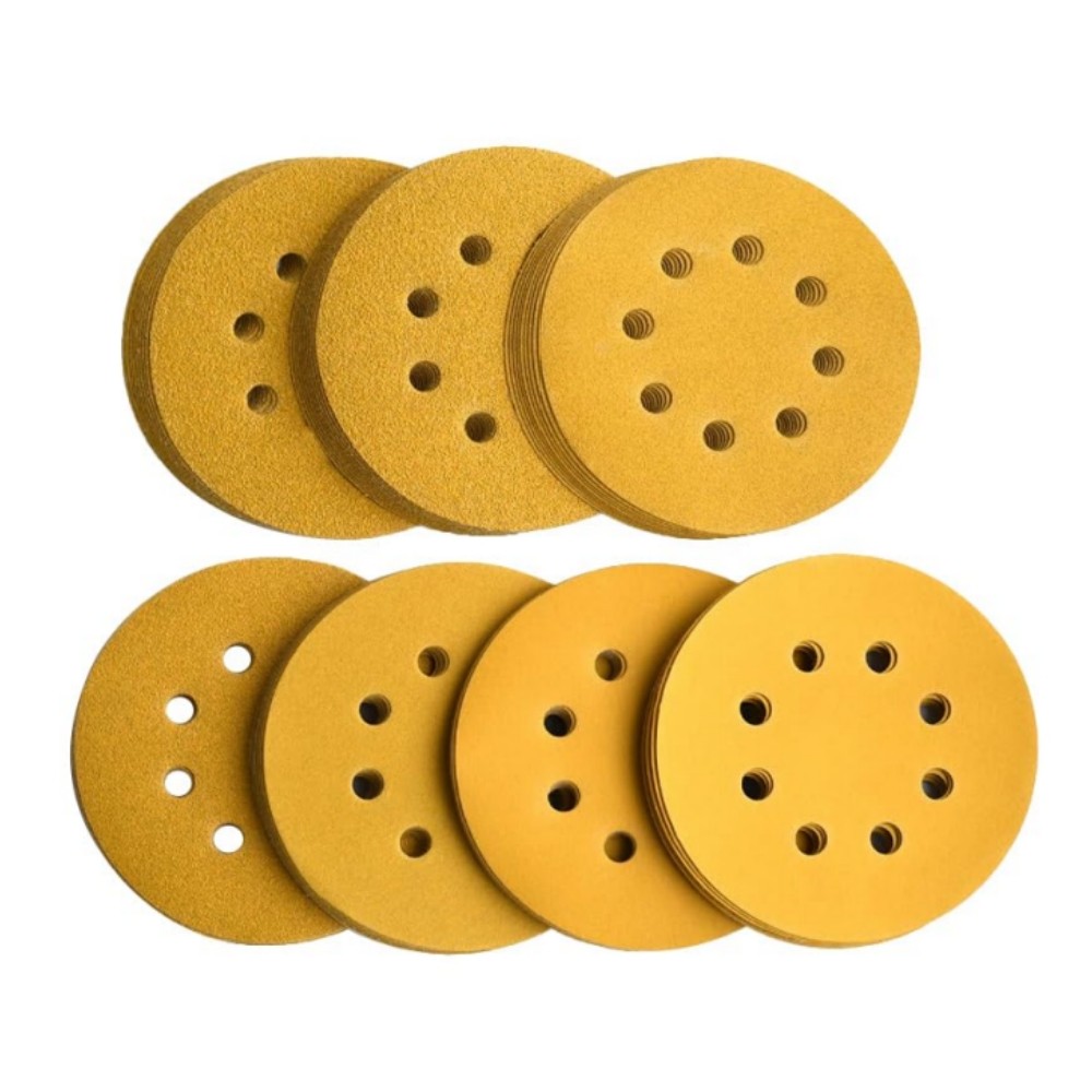 100PCS 60 80 120 150 240 Grit Sanding Discs 5inch 8-Hole Hook Loop Sander Paper