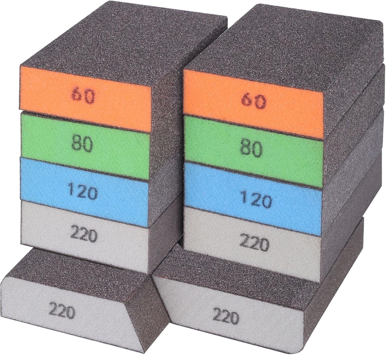 Washable & No-Clog Sanding Sponge Set – Assorted Grit for Versatile Applications