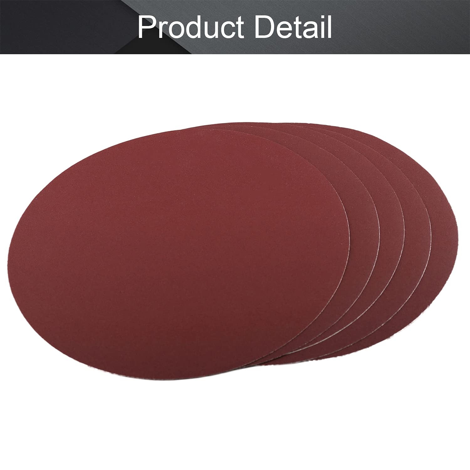 8 Inch PSA Sanding Discs 180 Grit Aluminum Oxide Self Stick Sandpaper 15 Pcs