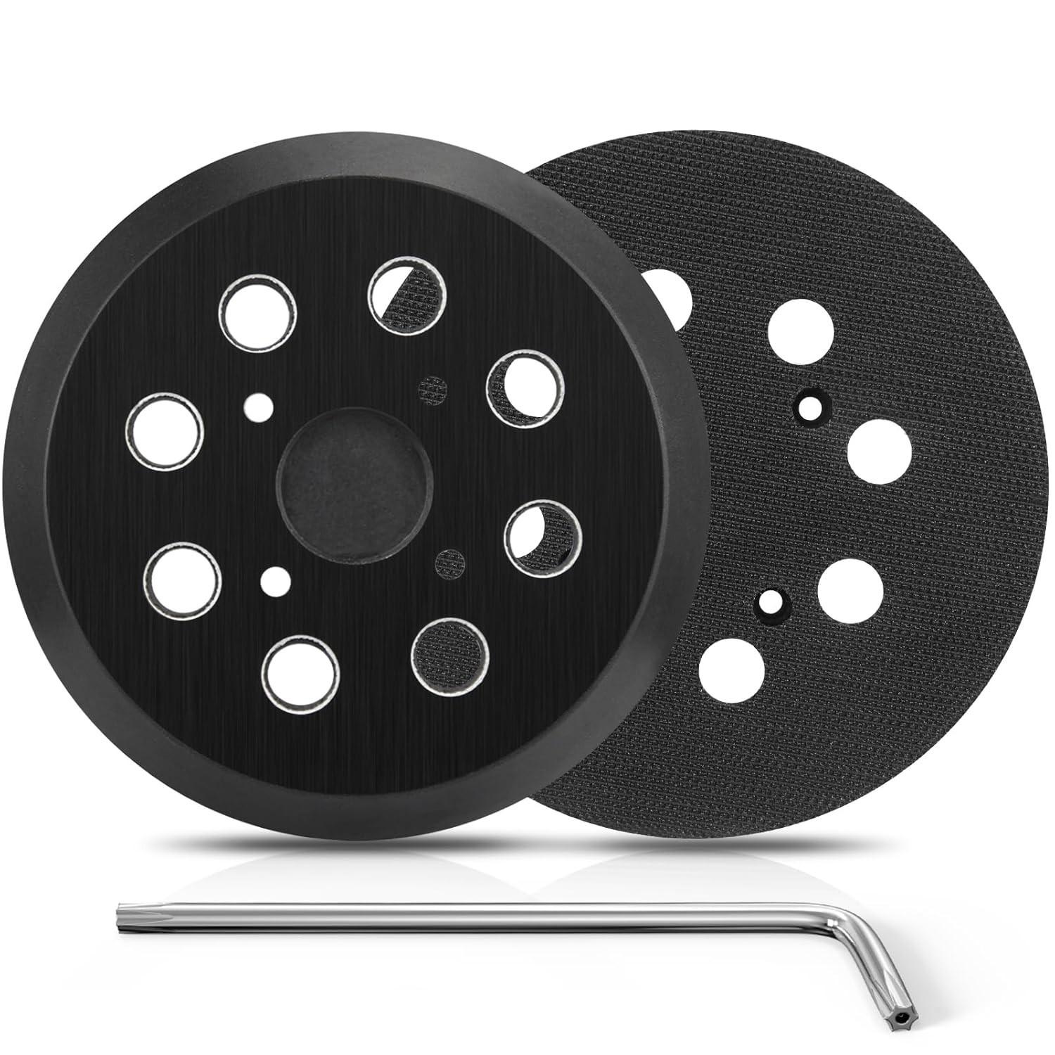 5″ Orbital Sander Pads for Milwaukee – 2 Pack 8-Hole Hook & Loop #51-36-7100