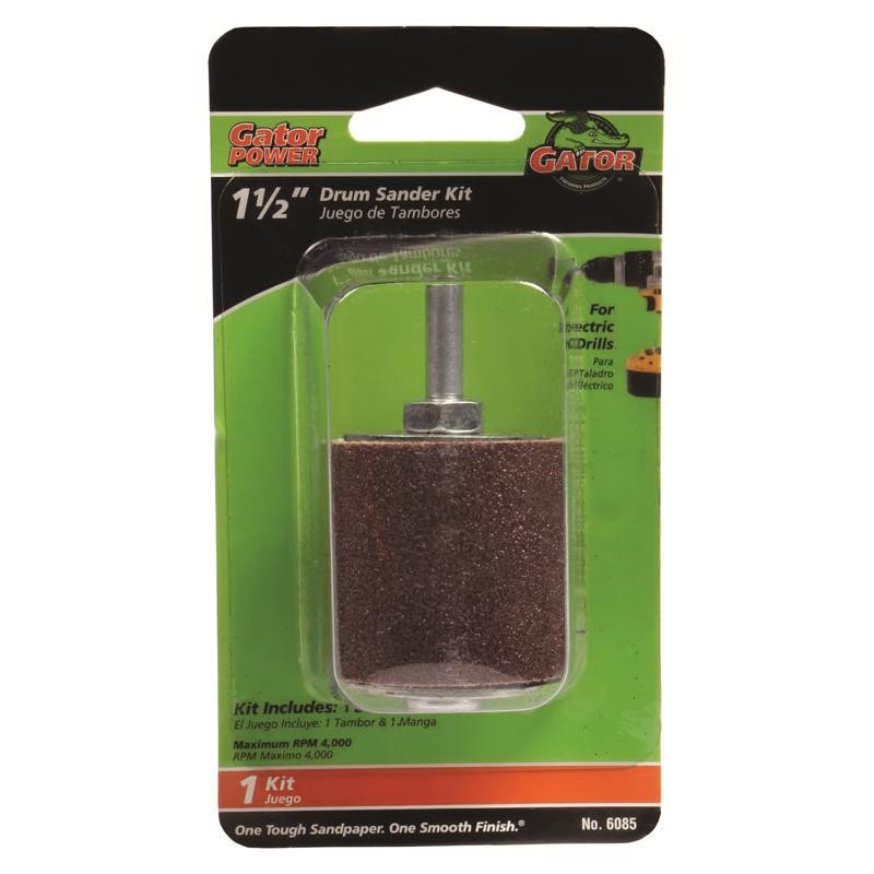 Gator 6085 50 Grit Aluminum Oxide Coarse Sanding Drum Kit 1.5 Dia. x 1.5 in.