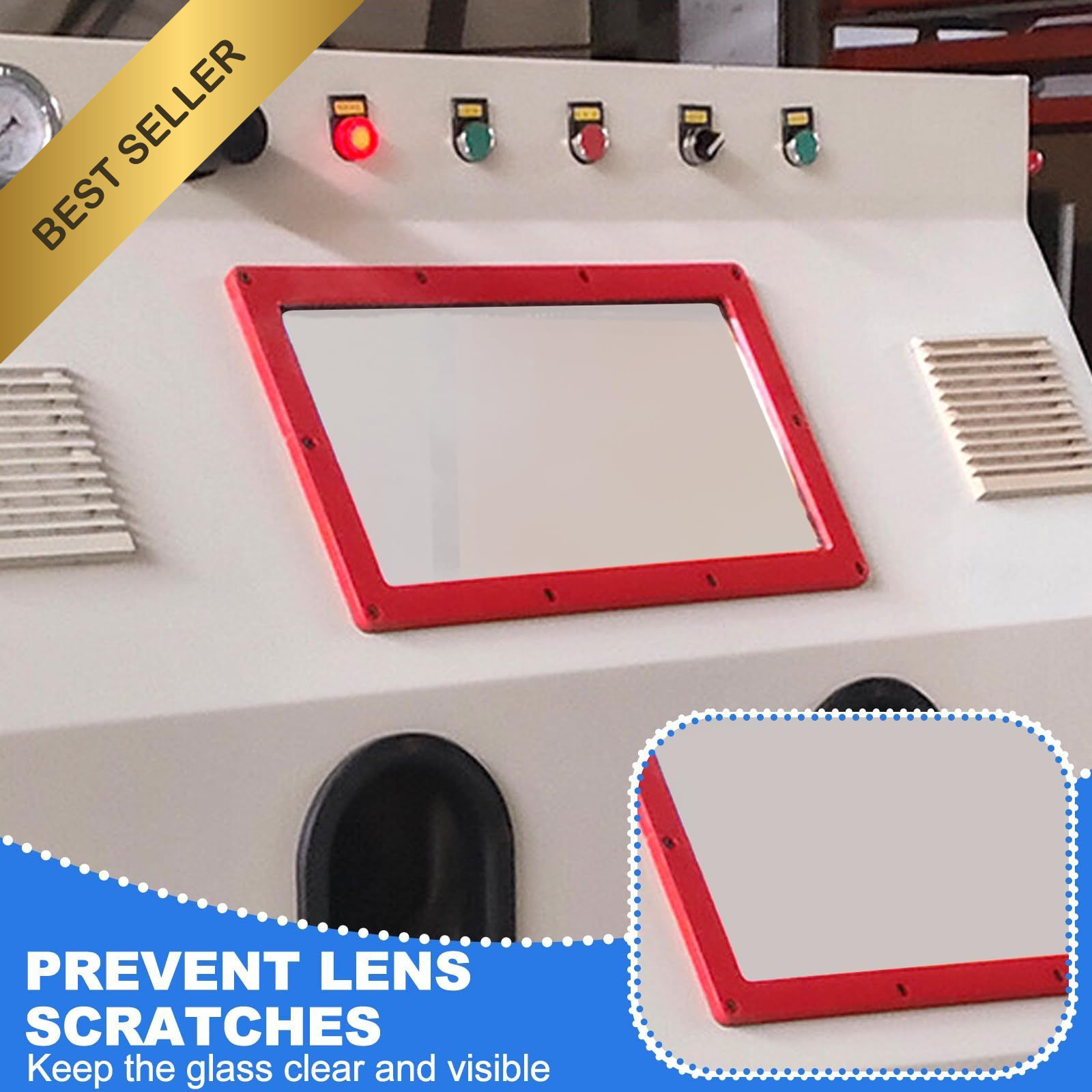 6PCS Abrasive Blasting Cabinet Lens Covers 23×11 Clear Film FROM USA