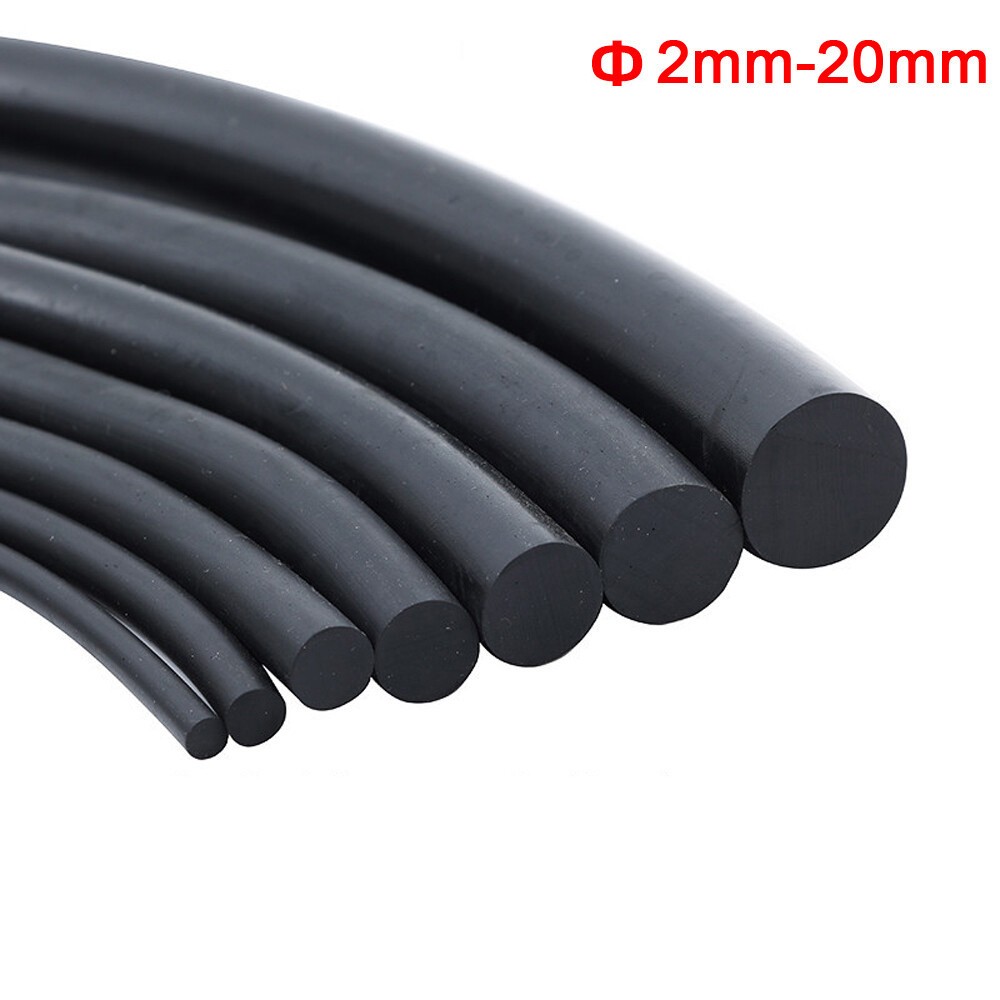 Black Solid Nitrile Rubber Strip O-Ring Cord Oil Water Seal Gasket Dia 2mm-20mm