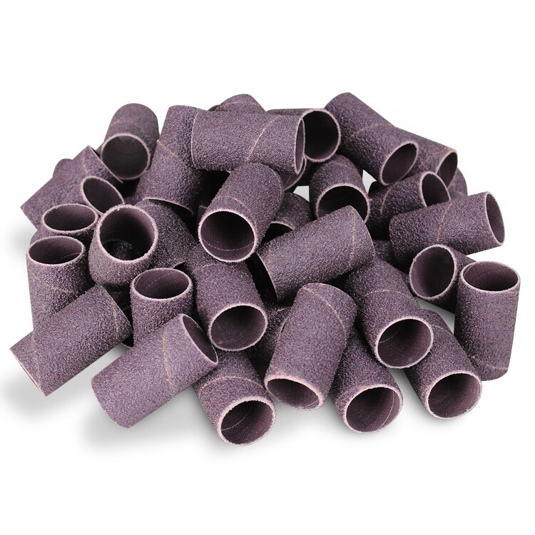 3/4″ x 1″ Aluminum Oxide Spiral Bands, No Lap Sanding Sleeves – 50 Pack