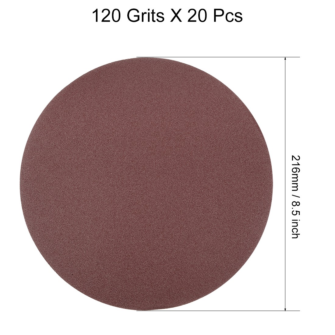 20Pcs 8.5 Inch Hook and Loop Sanding Disc 120 Grits Flocking Sandpaper