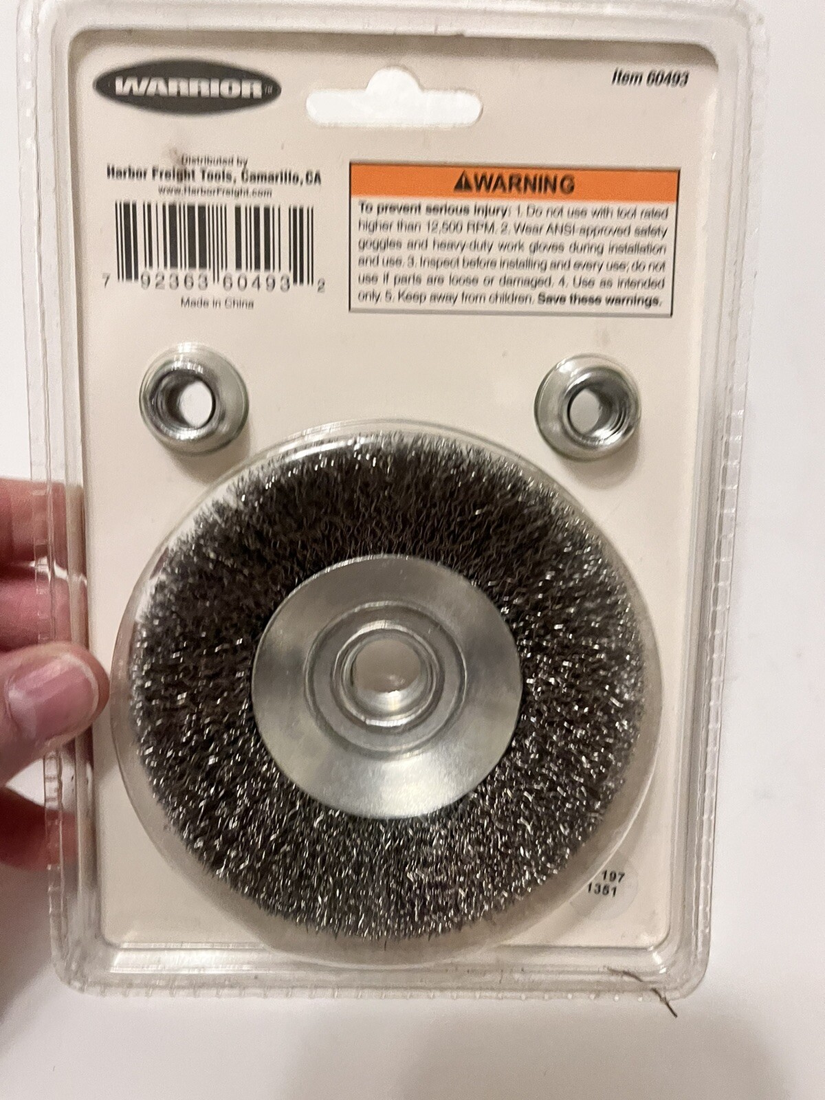 NEW 4″ CRIMPED BEVEL BRUSH For Use with Grinders WARRIOR #60493 MULTI THREAD