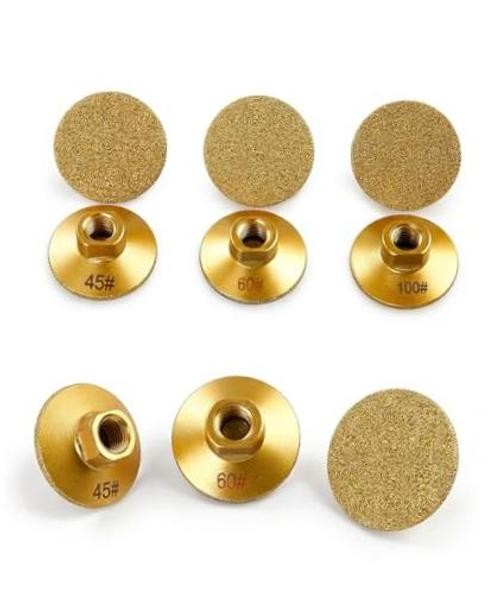 3 Pack 2″ Brazing Discs Brazed Flat Grinding Head forngle Grinder, M10 Thread A