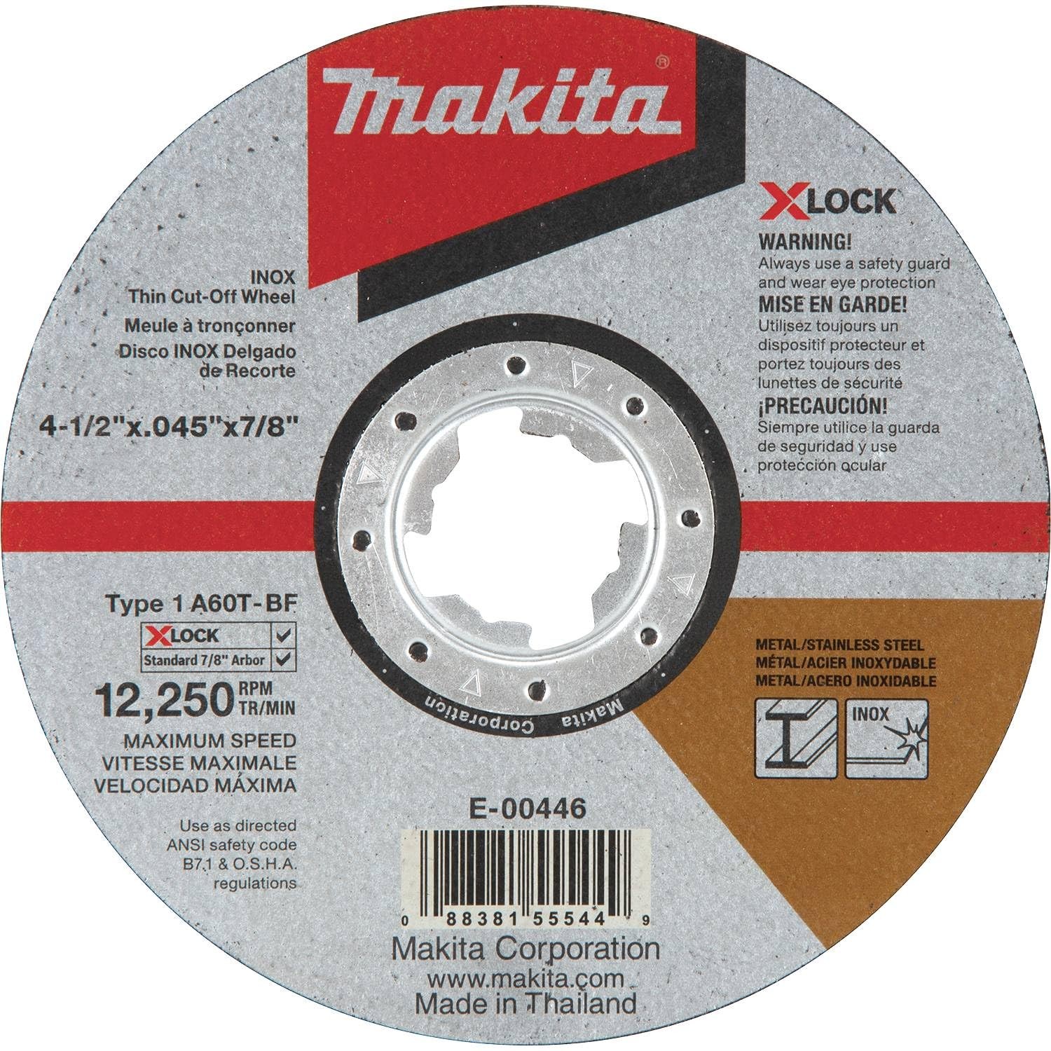 4.5″ x .045″ X-Lock Cut-Off Wheel 60 Grit – Thin Metal & Steel Cutting Disc