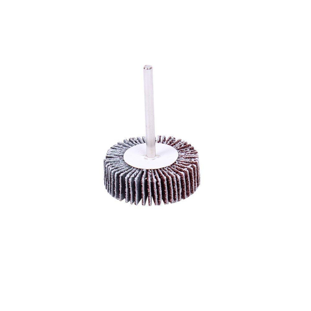 10 Pack Abrasive Flap Wheel Sander 80 Grit 1/8 Inch Shank for Drill Grinding Po