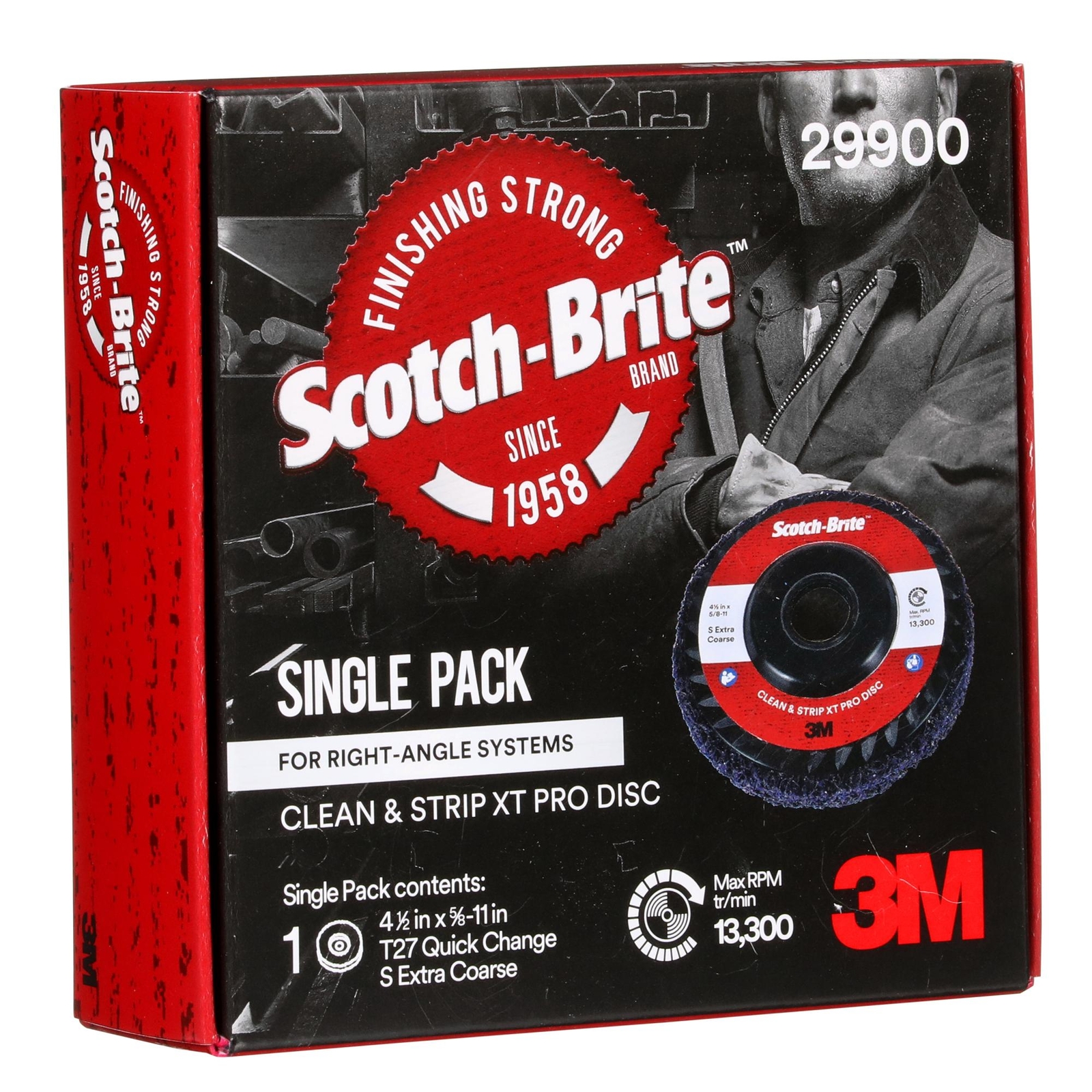 Scotch-Brite Clean and Strip XT Pro Disc, XO-DC, SiC Extra Coarse,Purple