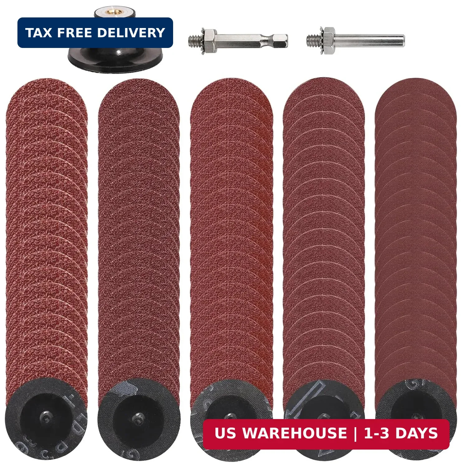 103 Pcs 2 Inch Quick Change Sanding Disc Set with 1/4″ Shank | Abrasive Attachme