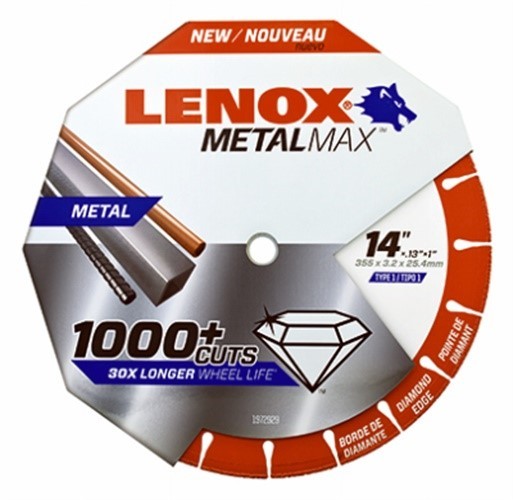 LENOX MetalMax 14 in. D X 1 in. X .130 in. thick Diamond/Metal Cut-Off Wheel 1 p