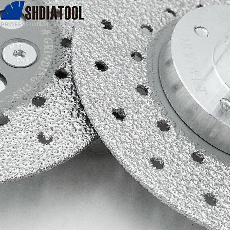 SHDIATOOL 4.5” Vacuum Brazed Diamond Cutting Grinding Wheel Grinder Blade 5/8