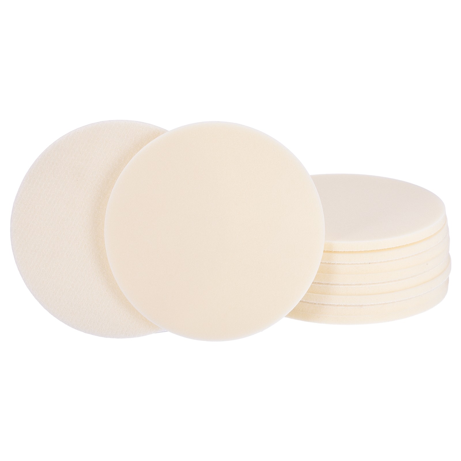 10 Pcs 1200-1500 Grit 5 Inch Hook and Loop Sponge Sanding Disc for Sander, White