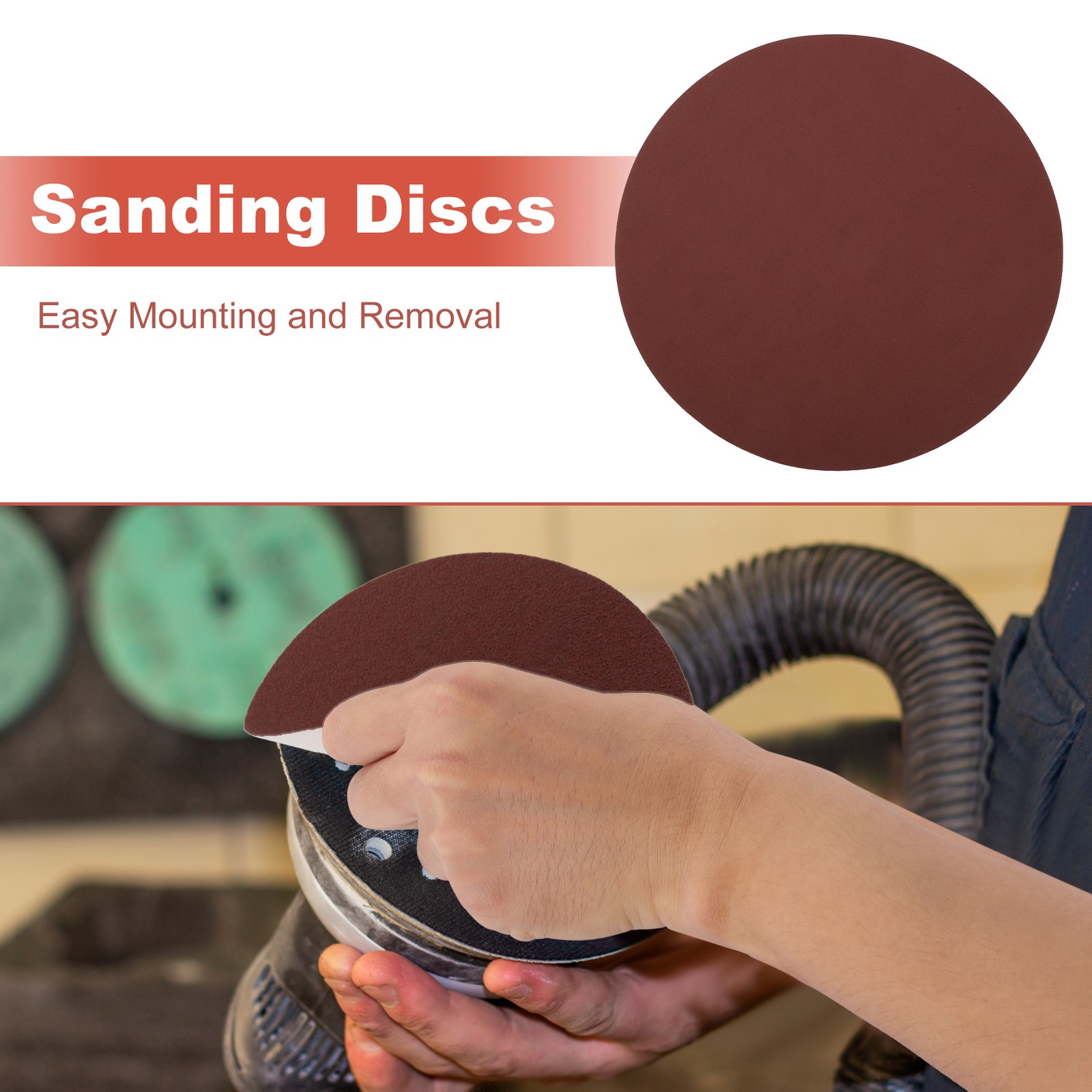 12 Inch Sanding Discs Round Hook and Loop Sandpaper 180 Grits – 10 PCS