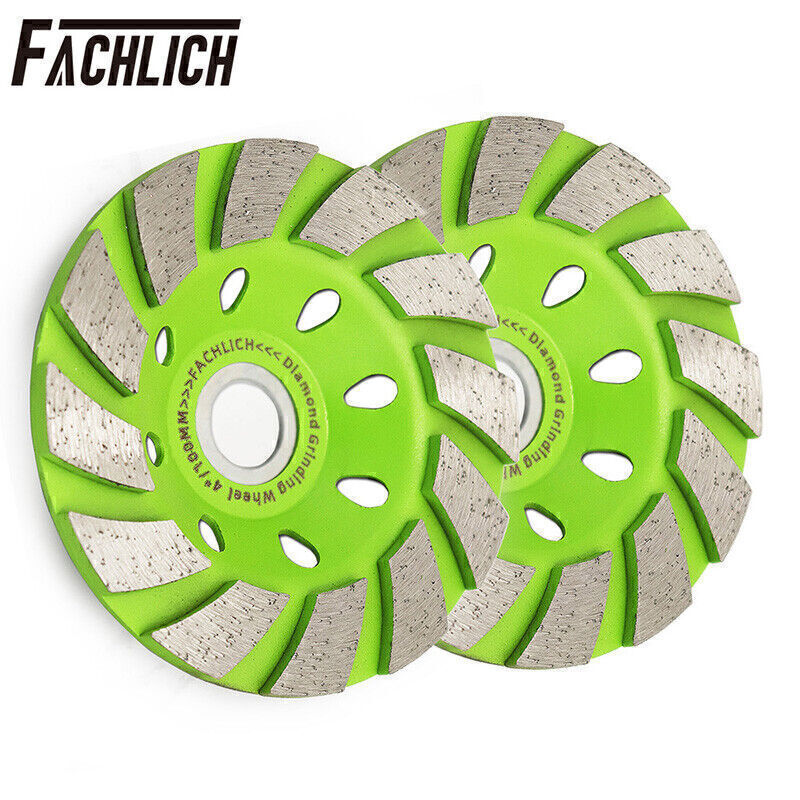 2pcs 4″ / 100mm Diamond Turbo Sintered Grinding Wheel Disc for Concrete Marble