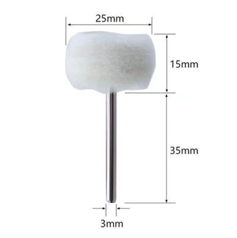 10pcs Mini Sanding Polishing Wheels Shank Felt Buffing Drill Tools – NEW
