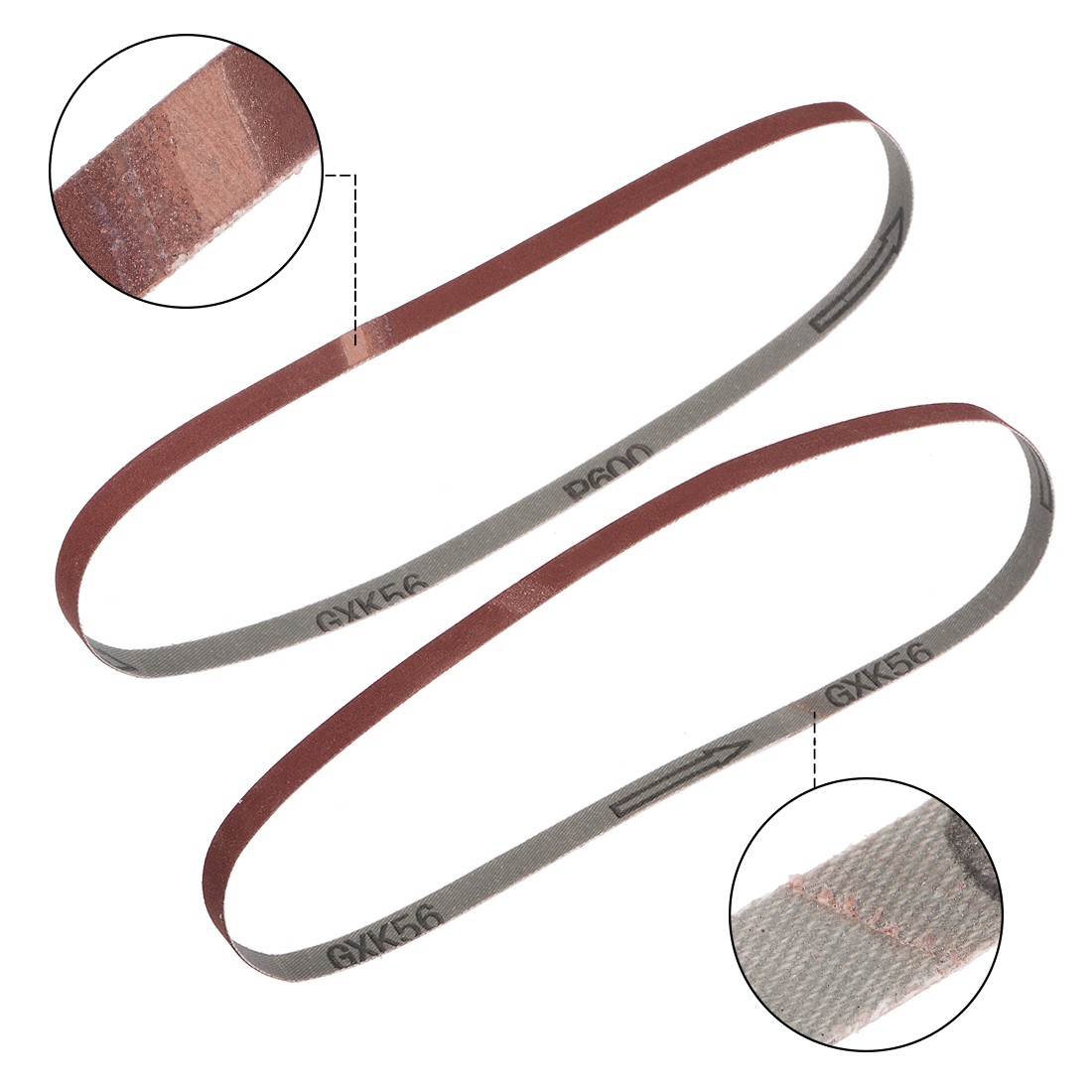 3/8 x 21 Inch Sanding Belt 600 Grit Sand Belts for Belt Sander 10pcs