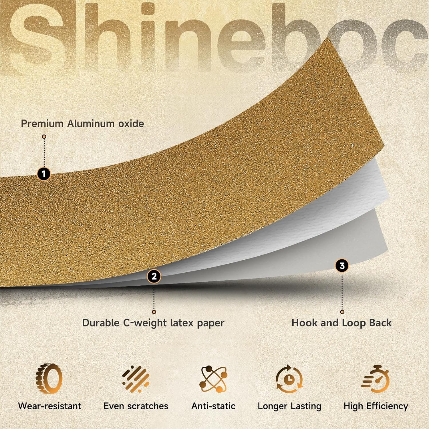 Sandpaper Roll 320 Grit Aluminum Oxide Hook Loop Longboard 13 Yards