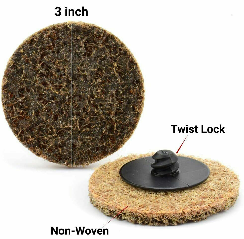 25PCS 3 in Surface Conditioning Roll Lock Grinding Sanding Discs for Die Grinder