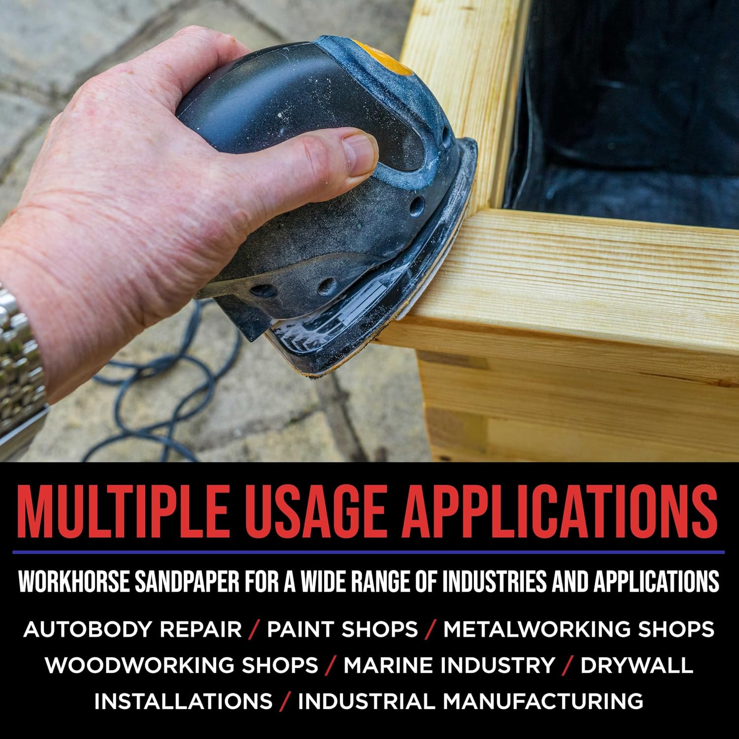 Premium 5-Hole Pattern Mouse Detail Sander Sandpaper Sheets, 160 Disc Variety Pa