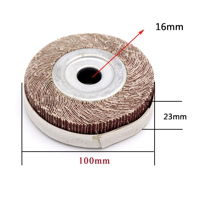 100x16mm Polishing Wheel Abrasive Cloth Flap Wheel Sanding Grinding Buffing