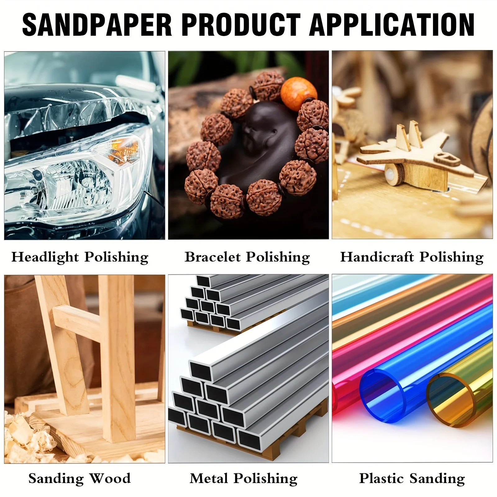 188 Pcs Hook and Loop Sandpaper 2 Inch Assorted 60 to 10000 Grits with 1/8″ 1/4”