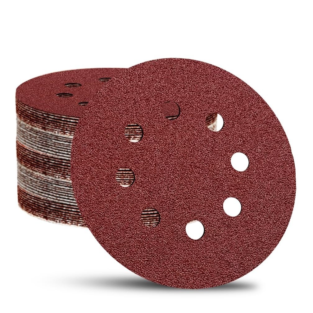 NOOKEYA 52 Pack 5 Inch Sanding Discs 60 80 120 220 320 Grits for Orbital Sander