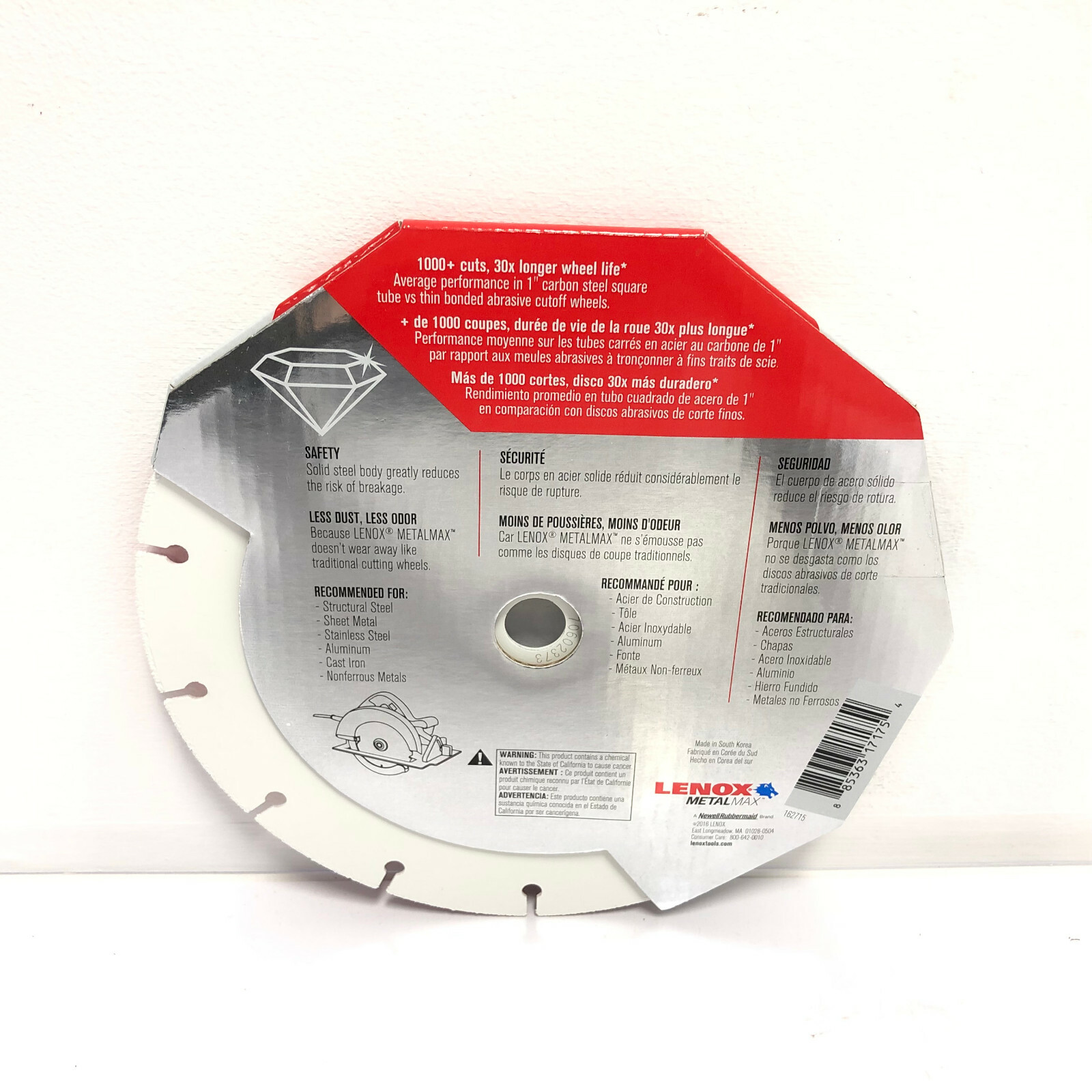 NEW 5-Pack LENOX MetalMax Cutting Wheel, Diamond Edge, 8-Inch 1972925 Lot of 5