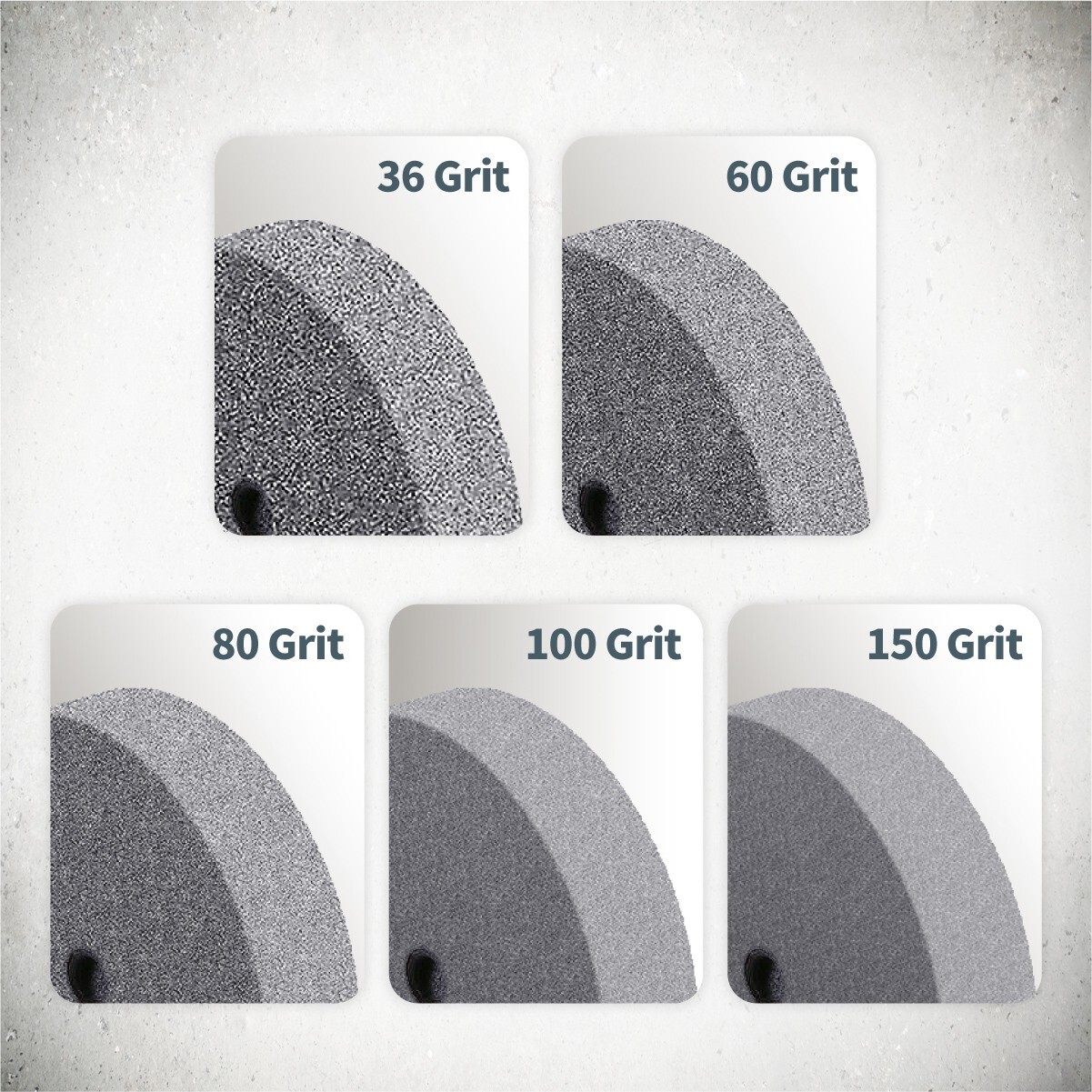 POWERTEC 15515 1/2 Arbor 60 Grit Grinding Wheel, 6 by 3/4