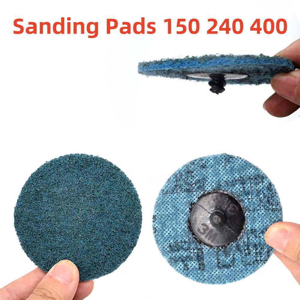 Grinder Sanding Pads 150 240 400 75mm 3″ Type R Roll Lock Quick Change Discs Die