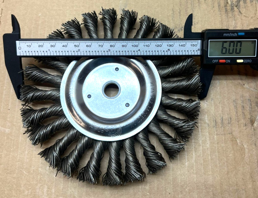 Weiler Pro Knot Wire Wheel – 6″ Diameter, 9,000 RPM