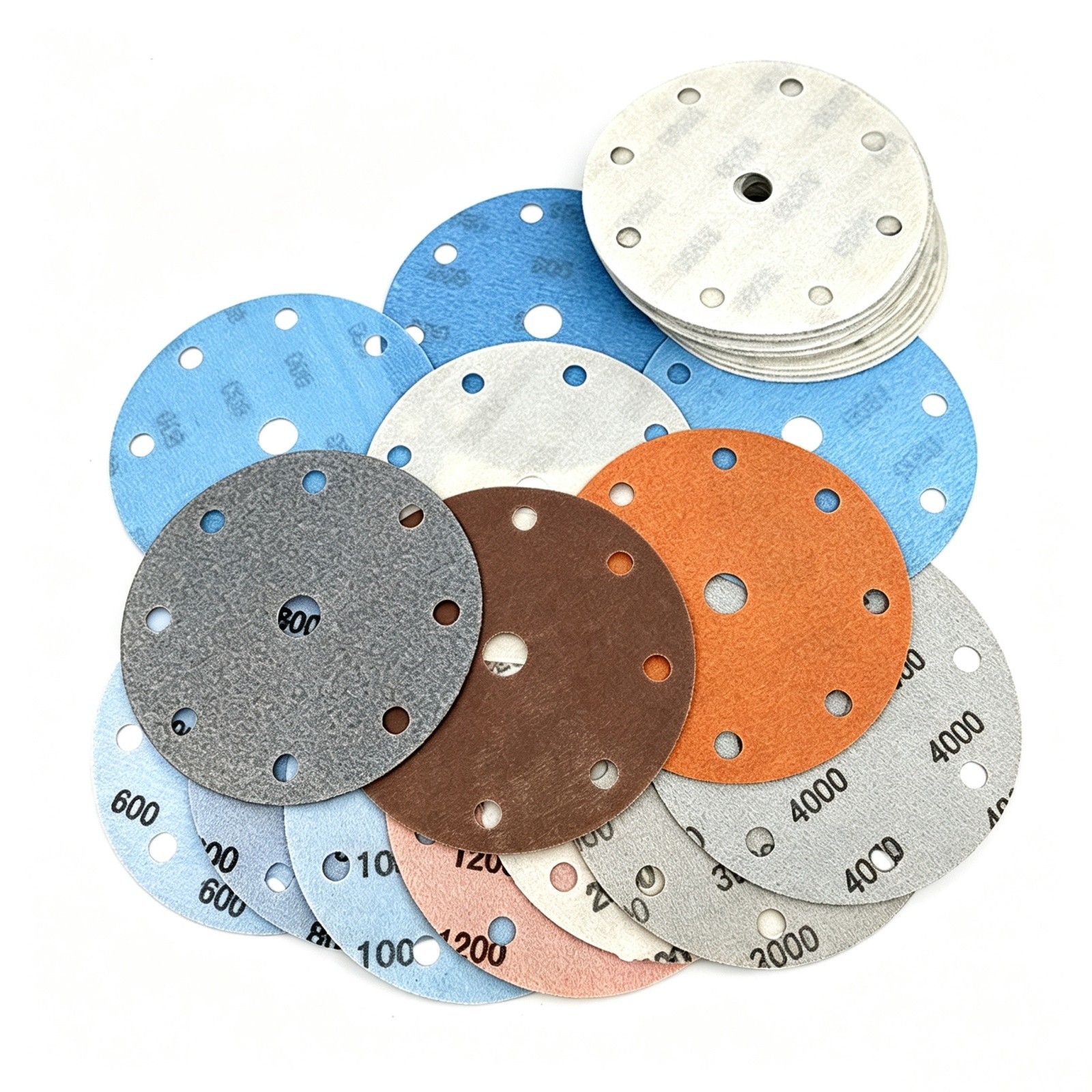 6″ 150mm Wet and Dry Sanding Discs Film Sandpaper Hook & Loop Pads 600-5000 Grit