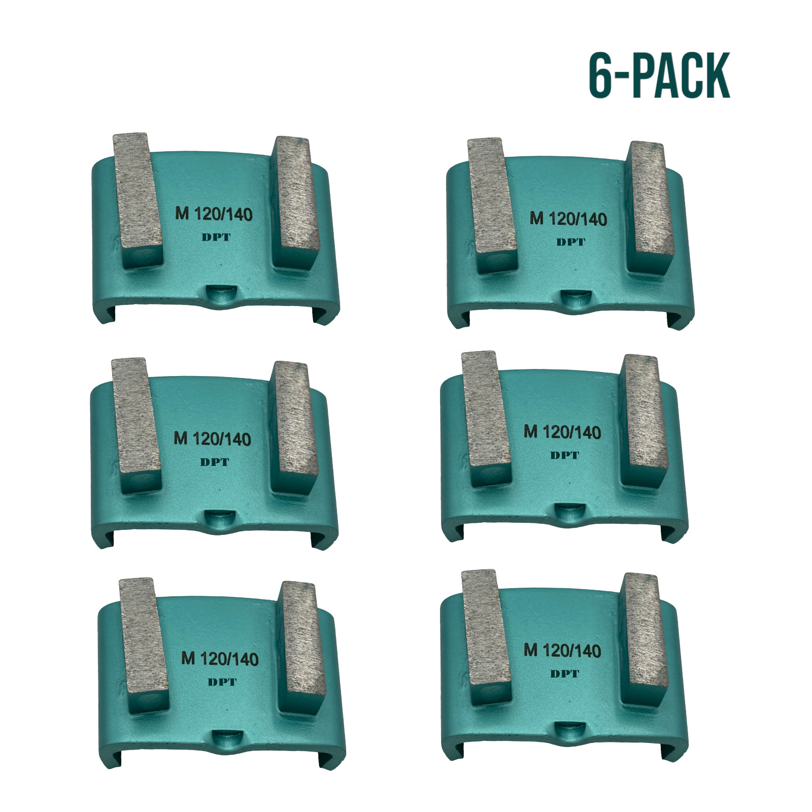 6PK Grinding Tooling Quick Change for HTC Concrete Grinder Medium Bond 120 Grit