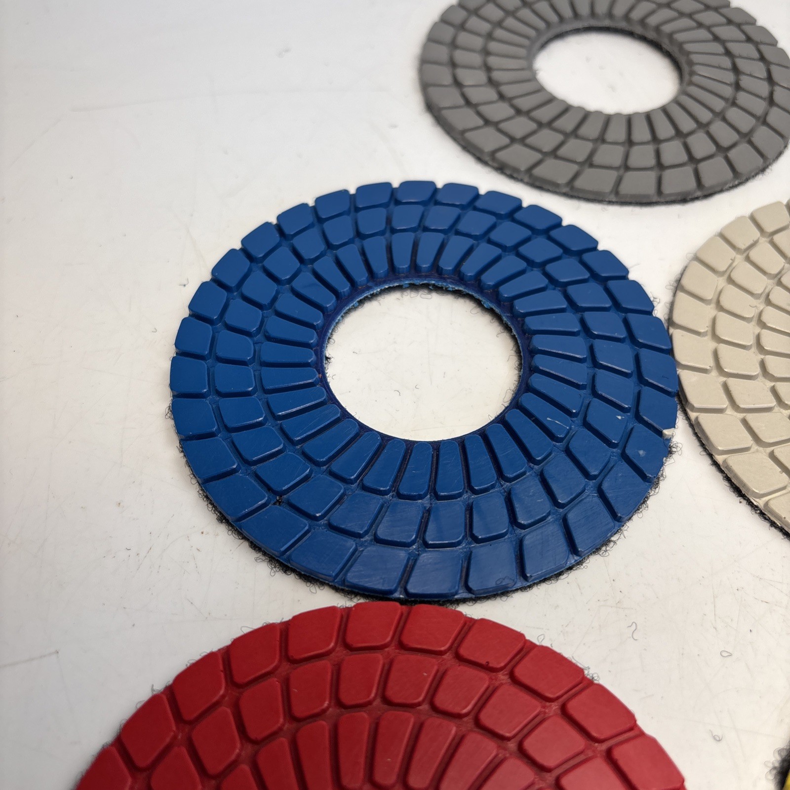 Abrasive Technology Diamond Polishing Pad Set 7 Pc 4” Hook & Loop Unused
