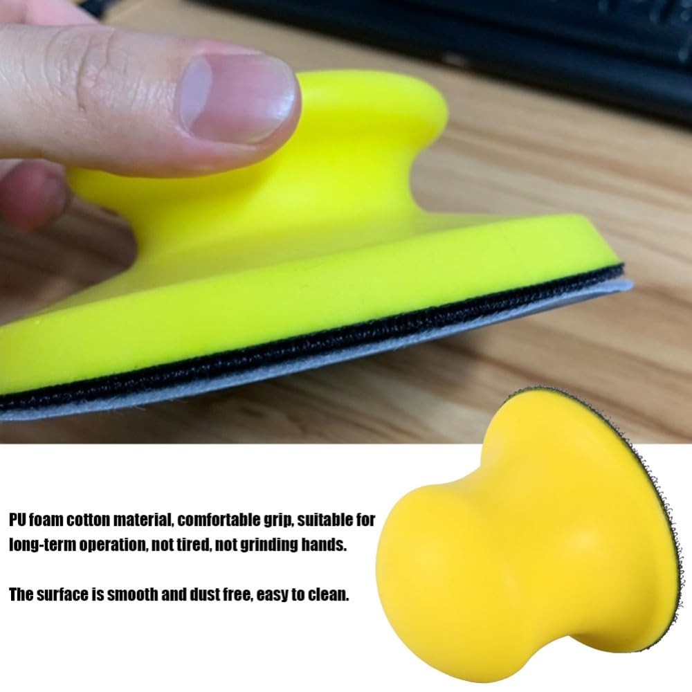 2/3/5inch Round Foam Sanding Pads “ Pu Hook & Loop Foam Hand Sanding Block For W