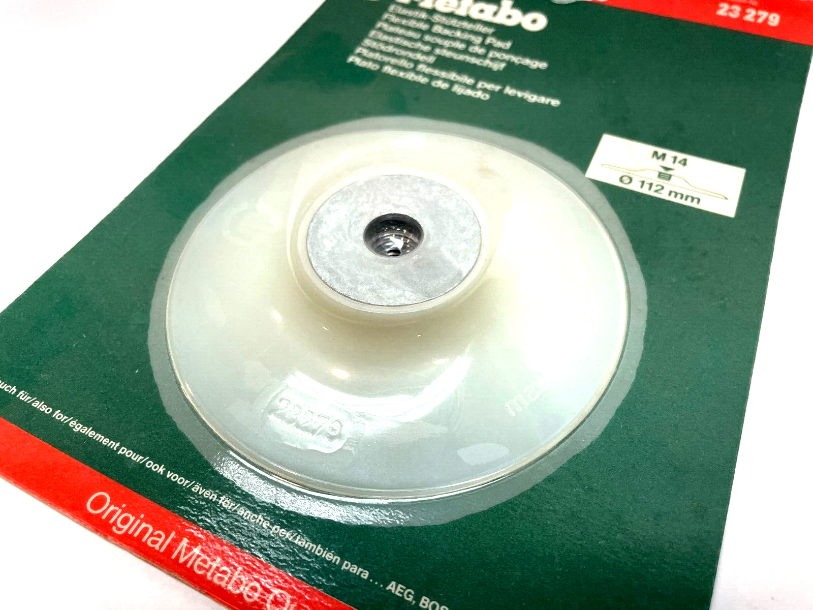 Metabo 23-279 Flexible Backing Pad 4-1/2″, 112mm, M14 Nut, Angle Grinder