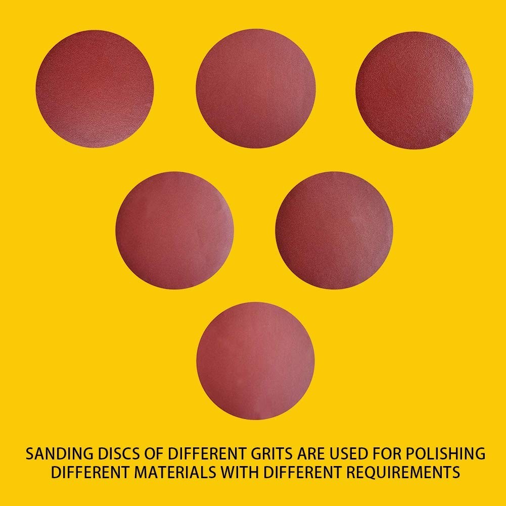 30 PCS 8 Inch NO-Hole PSA Aluminum Oxide Sanding Disc, Self Stick5 Each of 60…