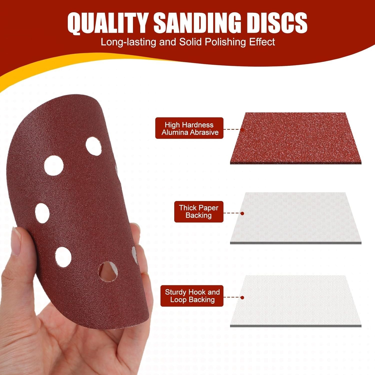 70 PCS 5 Inch Sanding Discs, 40 80 120 180 240 320 400 600 800 Grit Hook and …