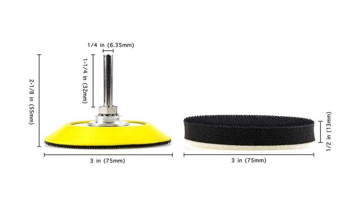 3 Inch Hook and Loop Sanding Pad with Soft Foam Layer Buffering Pad
