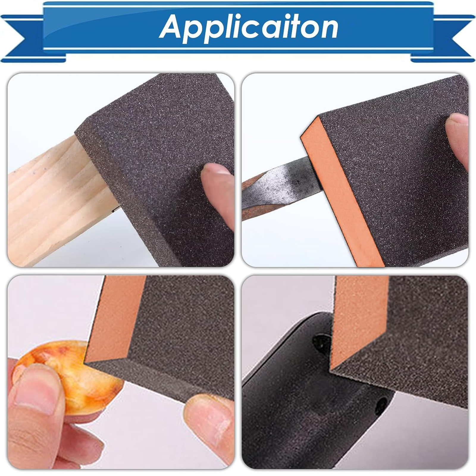 6Pcs Sanding Sponge Coarse Fine Medium Grit Blocks for Wood Metal Wall Polishing