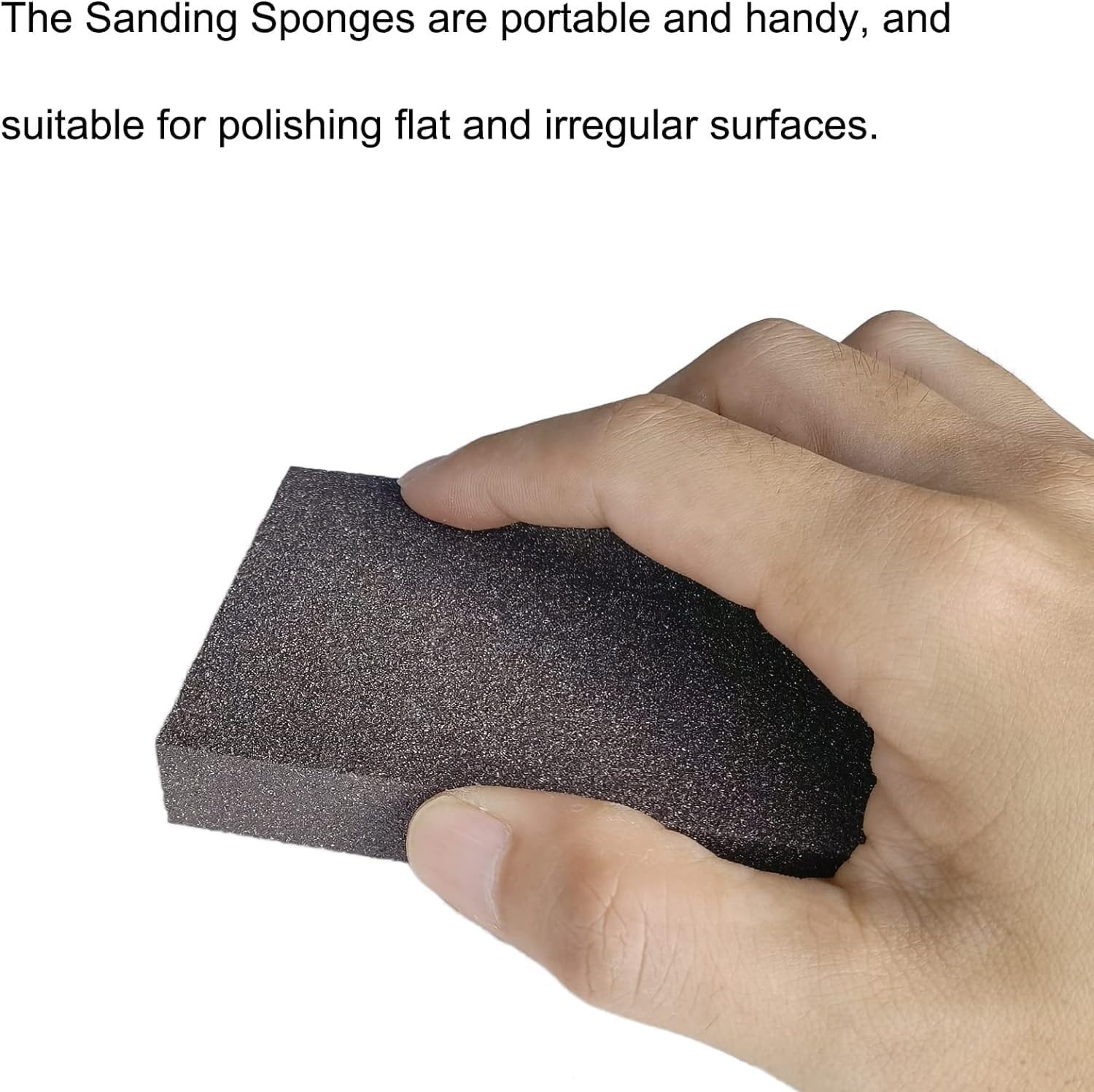 6 PCS 220 Grit Hand Sanding Blocks Set – Fine Sander Sponge, Wet and Dry…