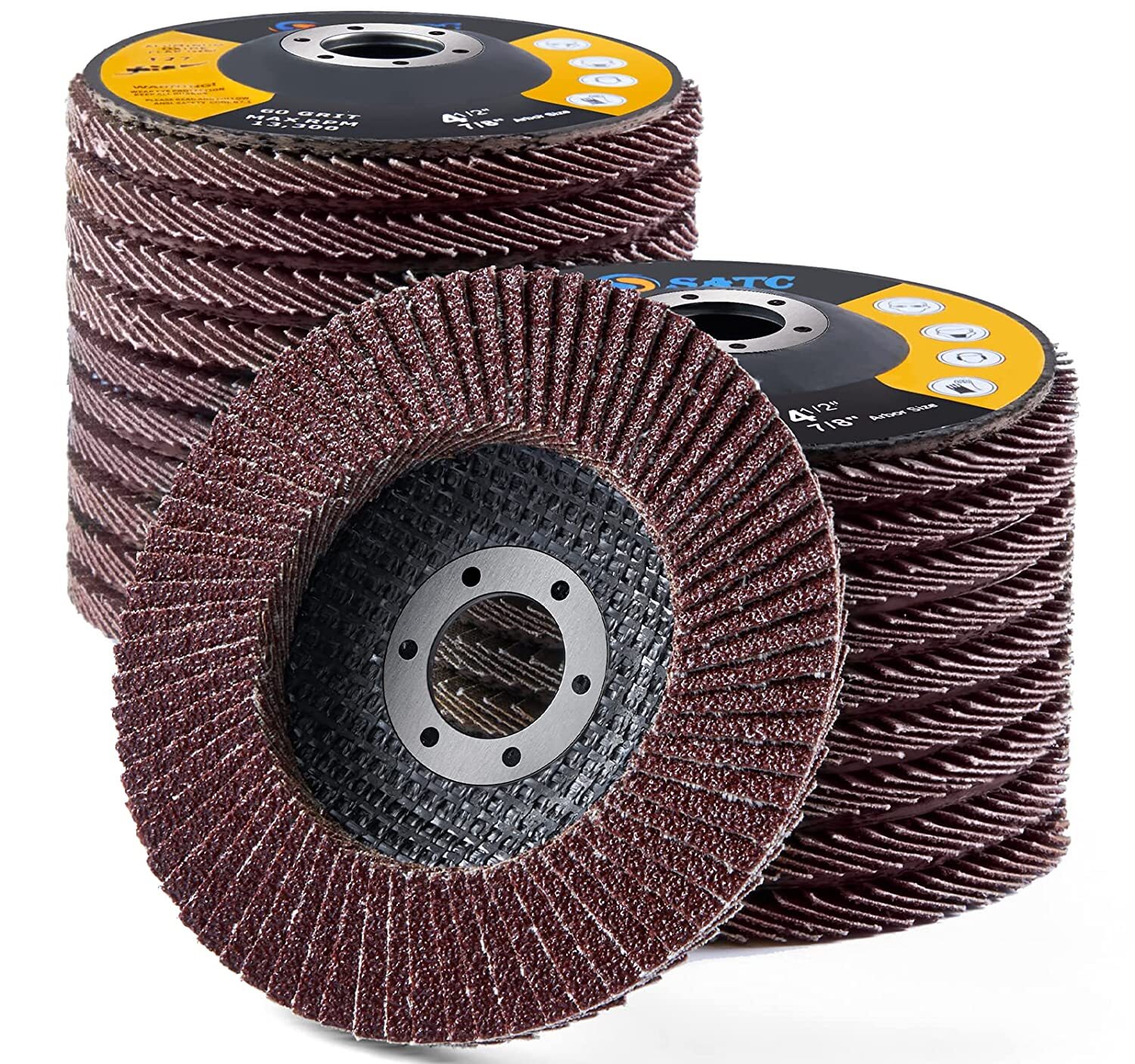 4.5in 28 PACK Aluminum Oxide Flap Discs 40 60 80 120Grit Grinding Wheel Sanding