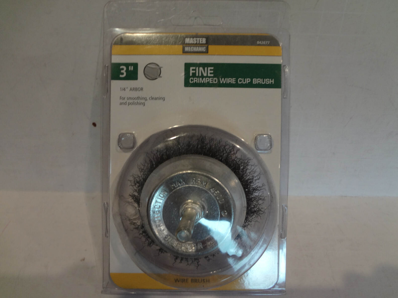 Master Mechanic 3″ FINE Crimped Wire Cup Brush #842677
