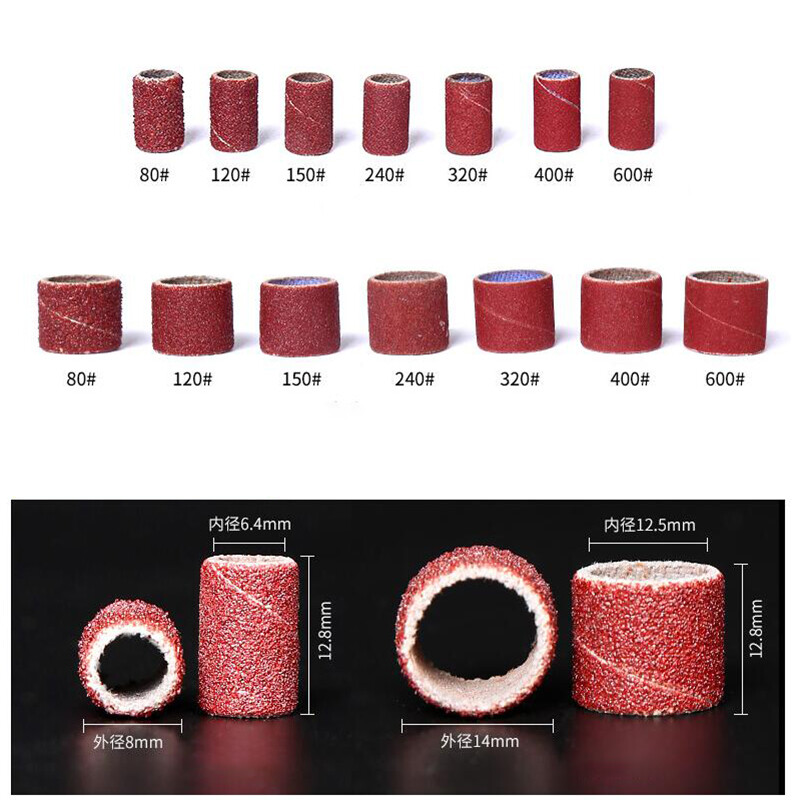 Sanding Bands Drum Sleeves Nail Electric Drill File Machine Bits 80 – 600 Grit