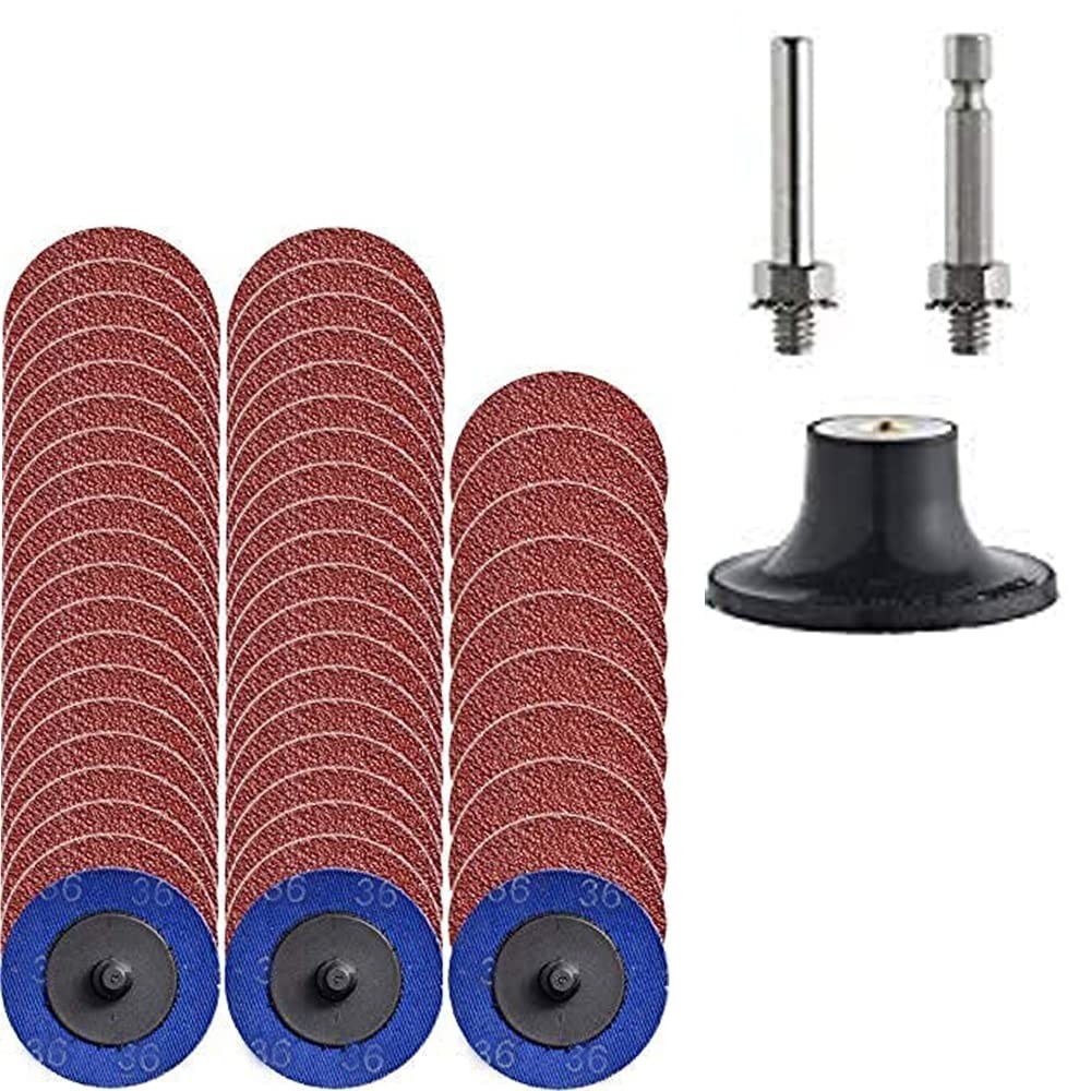 NYXCL Miroku 50Pcs P36 2 inch Quick Change Discs Set, A/O Sanding Discs with …