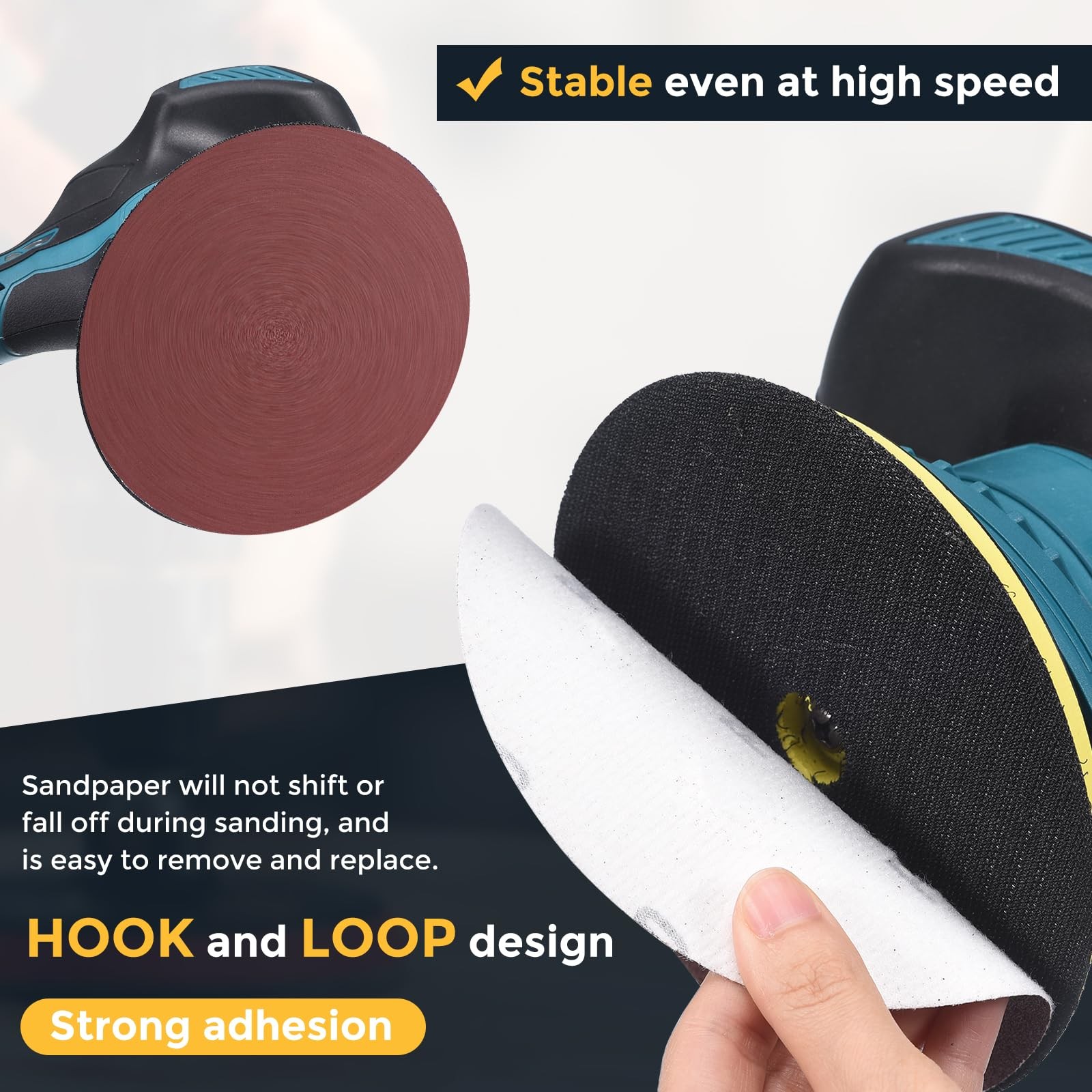 HARFINGTON 100 Pcs 2 Inch Sanding Discs, 120 Grit Hook and 2 Inch(120 Grit)