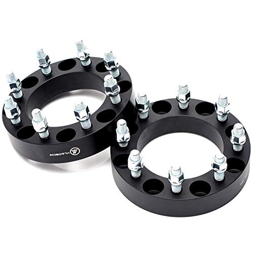 Black Forged 8×6.5 to 8×170 Wheel Adapters 1.5 Inch with 1.5 Inch, Pack of 2