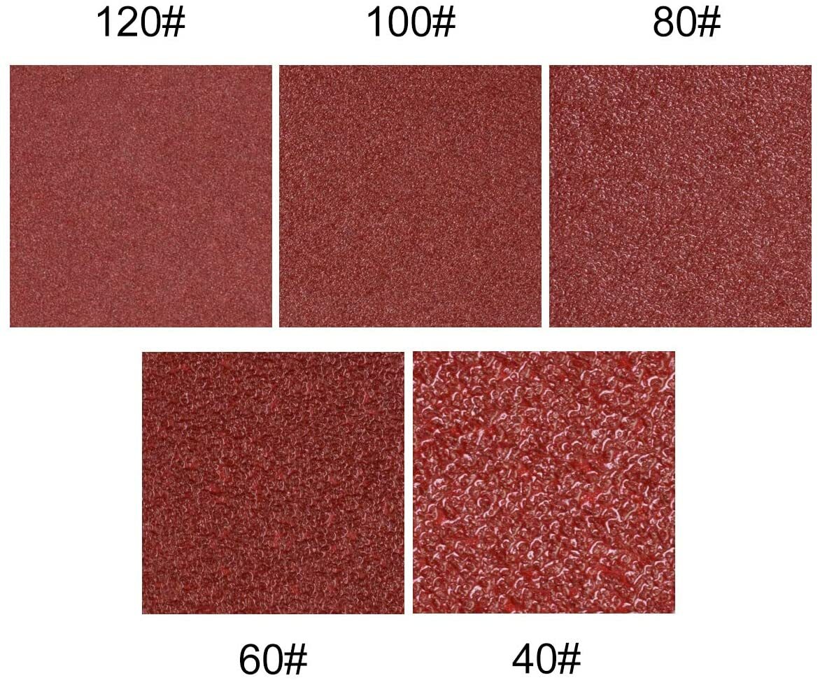 100PCS Triangle Sanding Pads Hook Loop Sandpaper 3-1/2 in Oscillating Multi-Tool