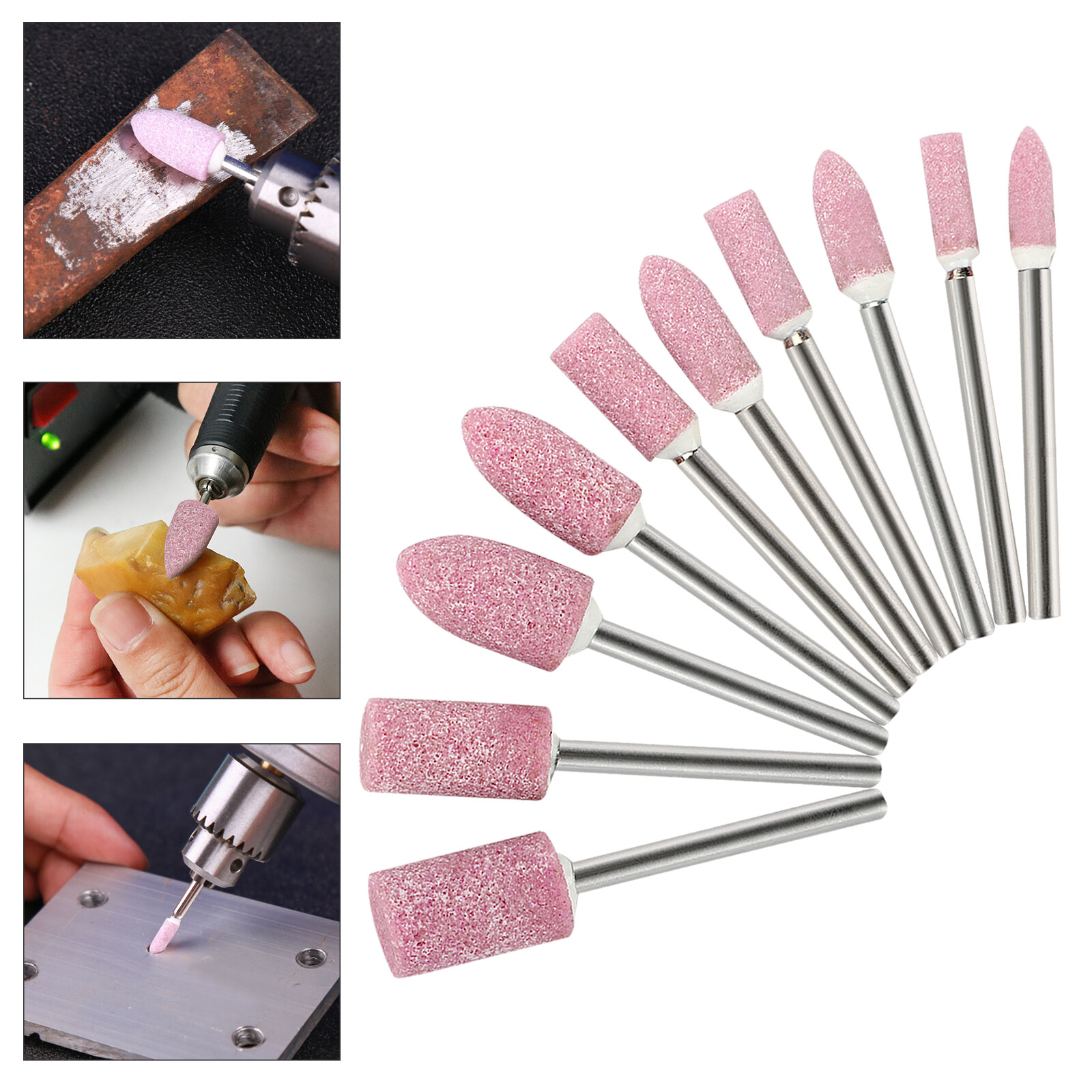 50PCS Polishing Bits, Grinding Wheels, Wool Felt Sesame Rubber Cowhide Tools Kit